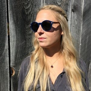 "HAYBURN NAVY SUNGLASSES, POLARIZED LENSES - PROOF